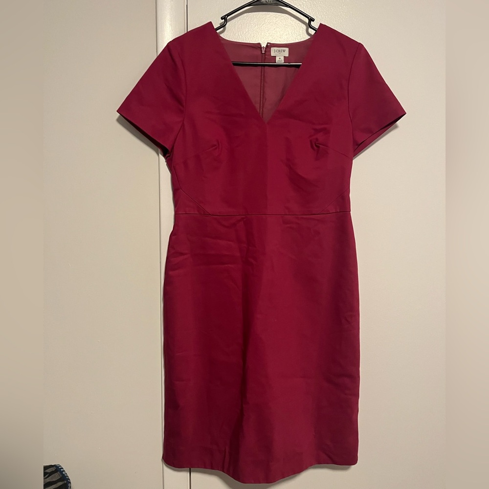 J. Crew Magenta Suiting Dress